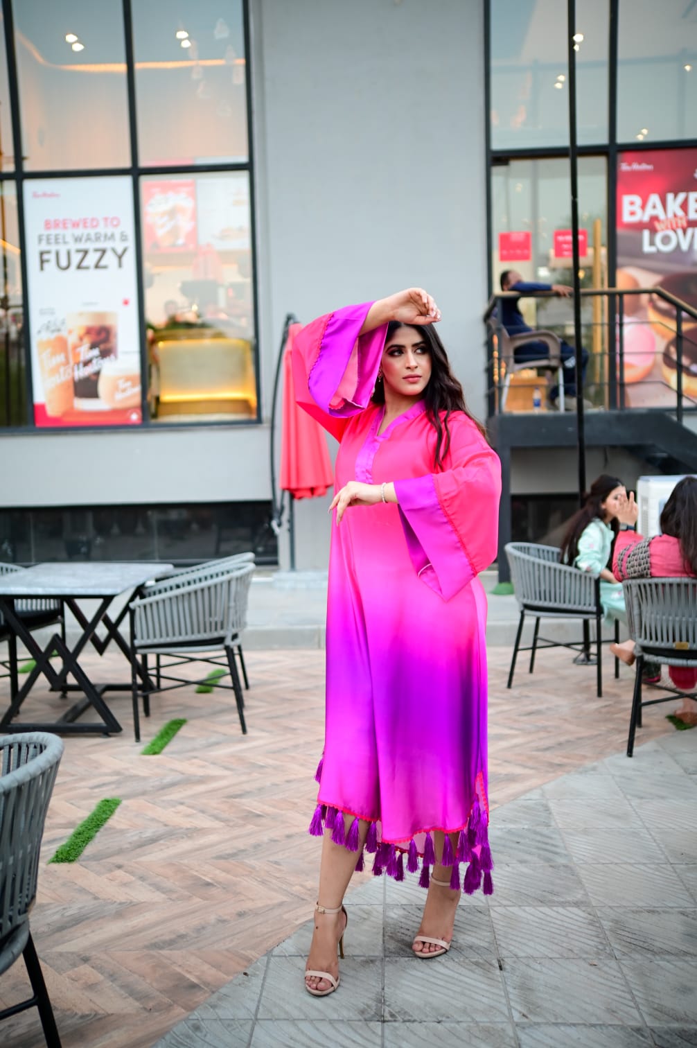 Pink Ombre Kaftan